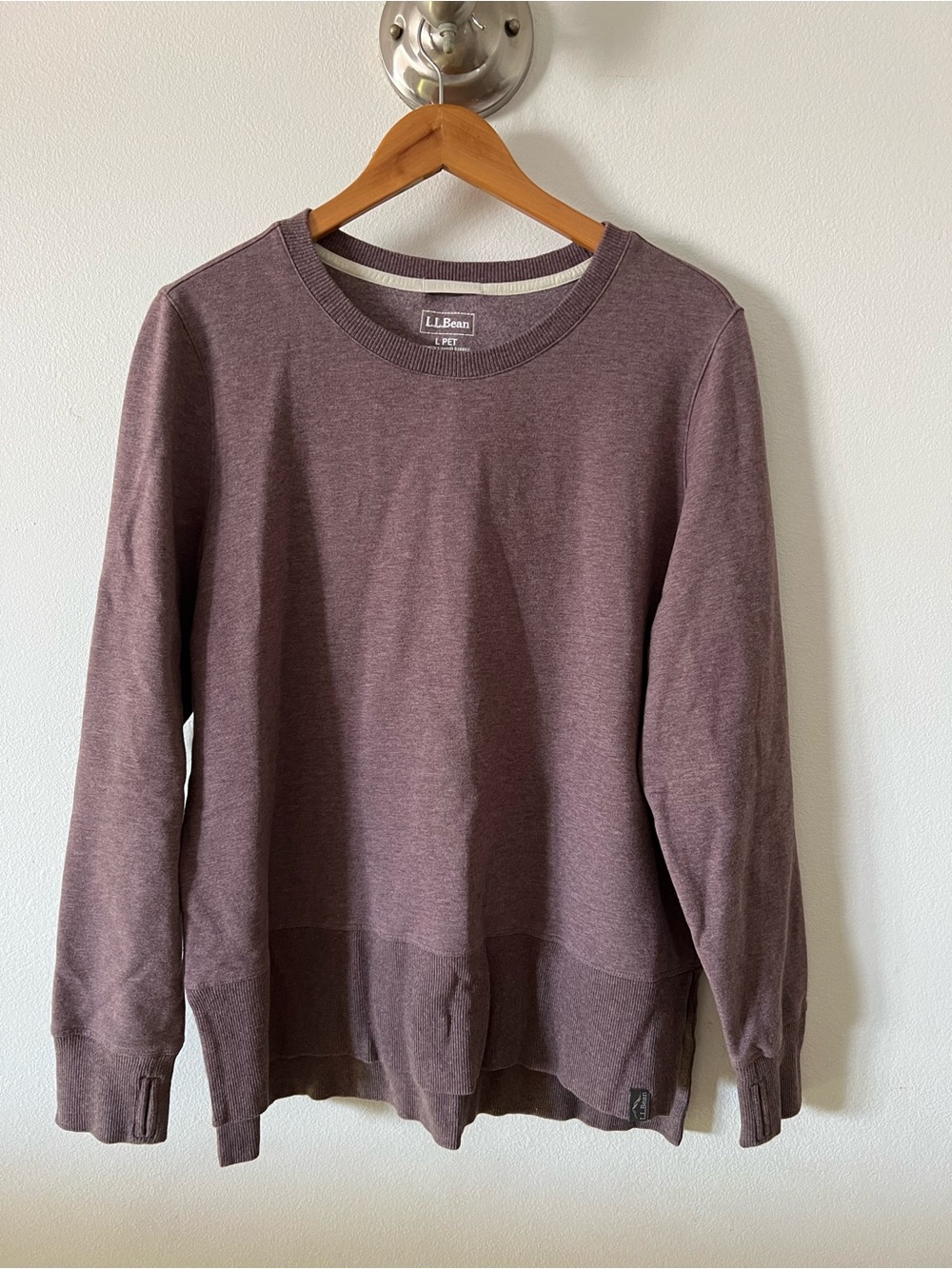 L.L. Bean Women’s Crewneck Sweatshirt - Plum Sz L Petite